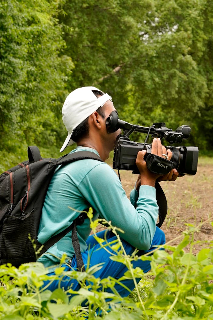 A Man On Outdoor video shot work